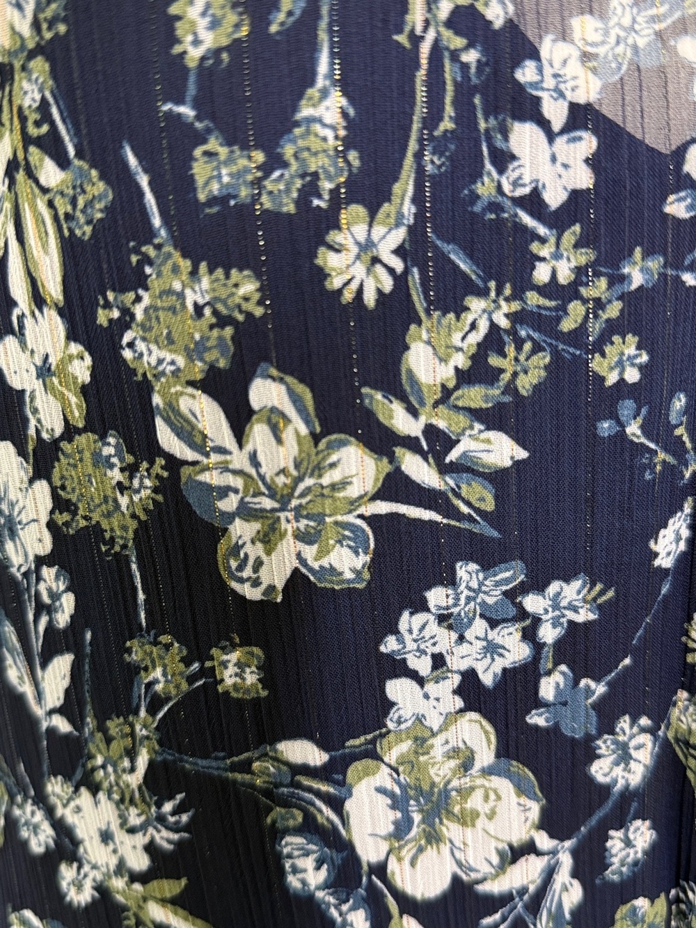 NWT ASTR the Label Flutter Sleeve Maxi Dress Blue Green Floral Size L - Picture 11 of 12
